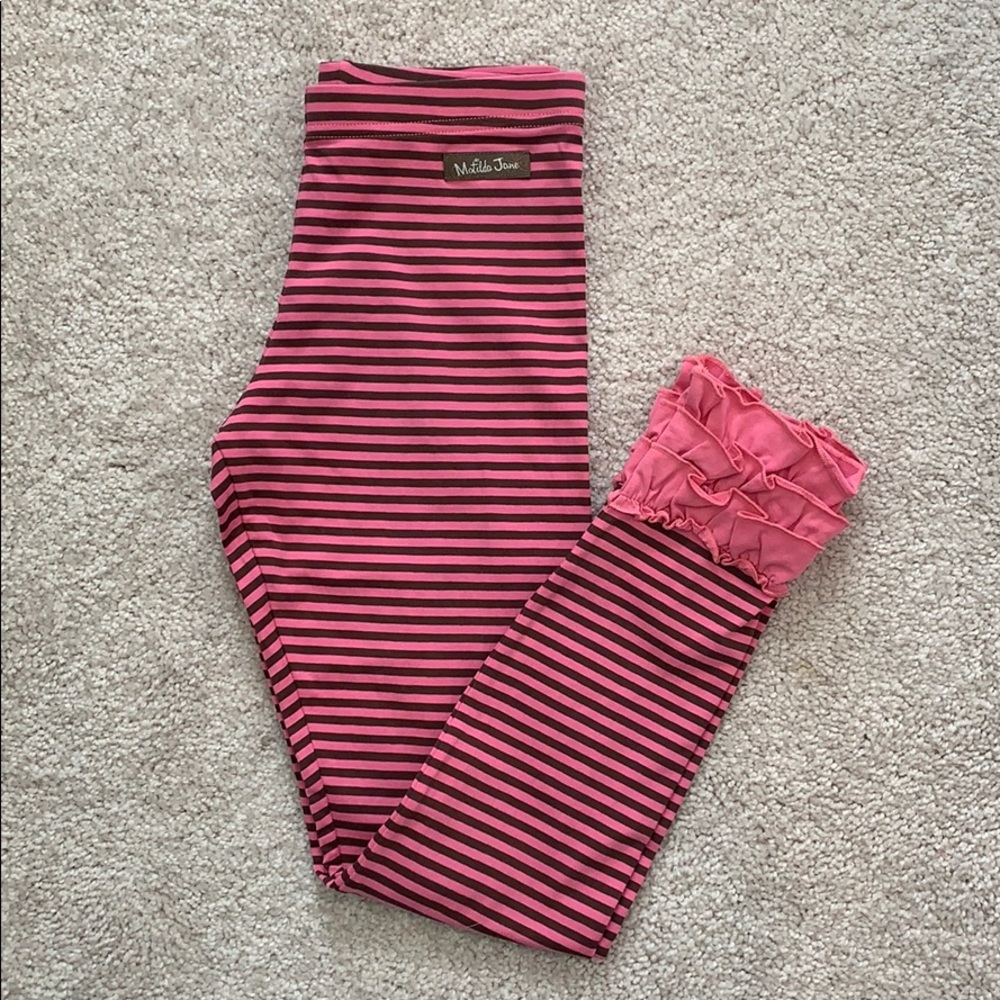 Matilda Jane Make Believe Ruffle Leggings. Size 8